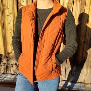 Christopher Banks, burnt orange vest, medium